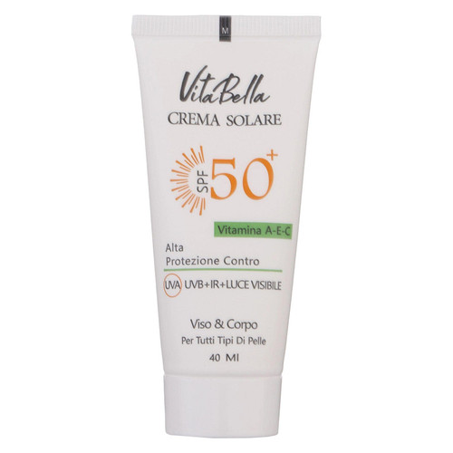 کرم ضدآفتاب بیرنگ ویتابلا +SPF50 مدل 001 مناسب انواع پوست، حجم 40 میلیلیتر